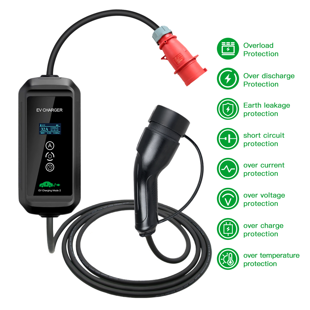Loại 2 Cắm EVSE EV Sạc Cấp 2 3 - đánh giá và giá Ev Charger Type 2 22Kw 32A 3 Phase
