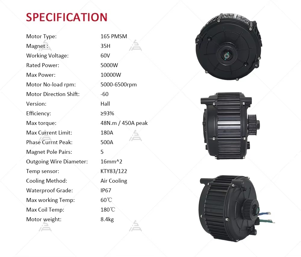 QS165 V2 5000W 72V Mid Drive M - đánh giá và giá Mid Drive Motor Kit 72V 5000W