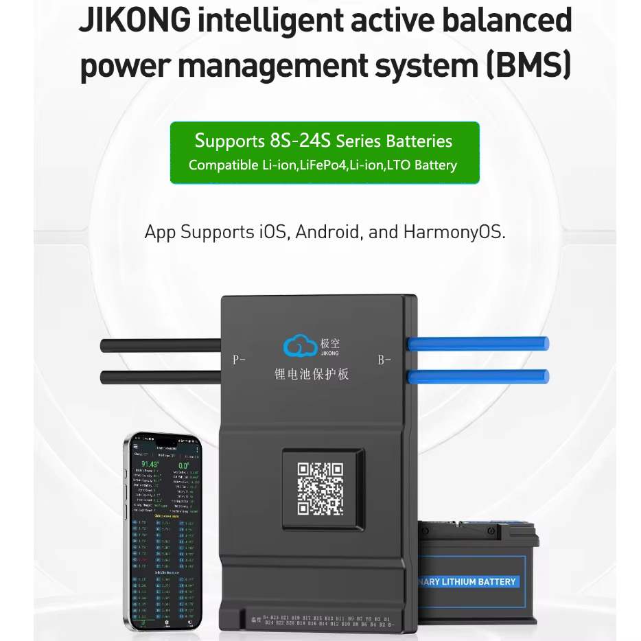 JK BMS Active Balance 150A 200 - đánh giá và giá Smart Bms 24S 200A Bluetooth Lifepo4