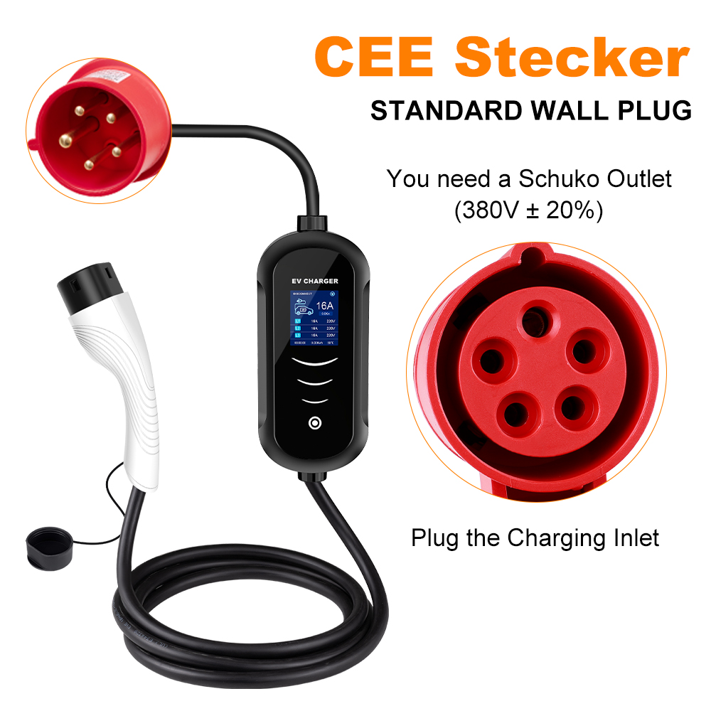 IPENGEN 11KW 16A 3 Phase EV Po - đánh giá và giá Type 2 Portable Ev Charger 11Kw Cee